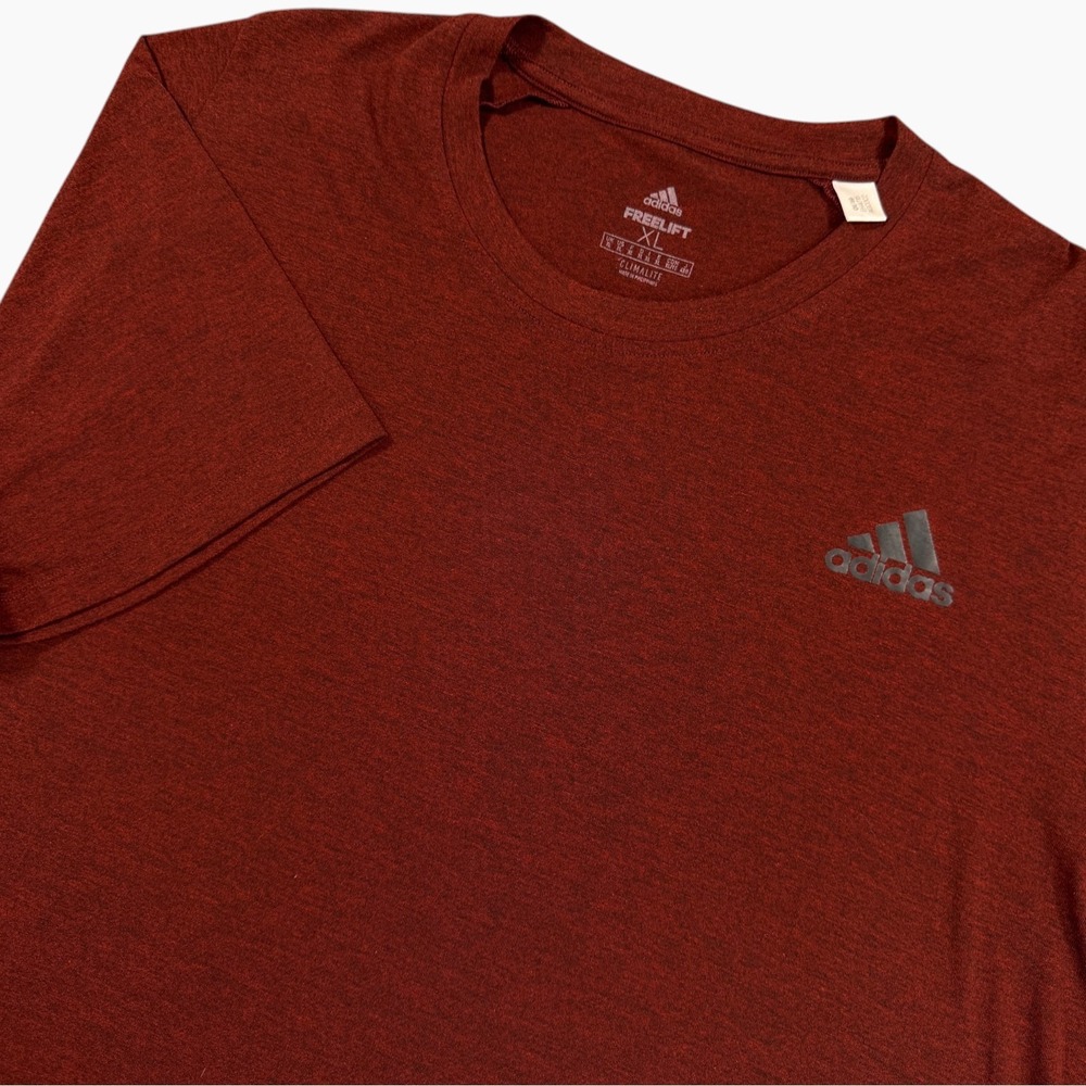 ADIDAS Freelift ClimaLite Tee Mens XL Red Athletic T-Shirt Gym Training Workout